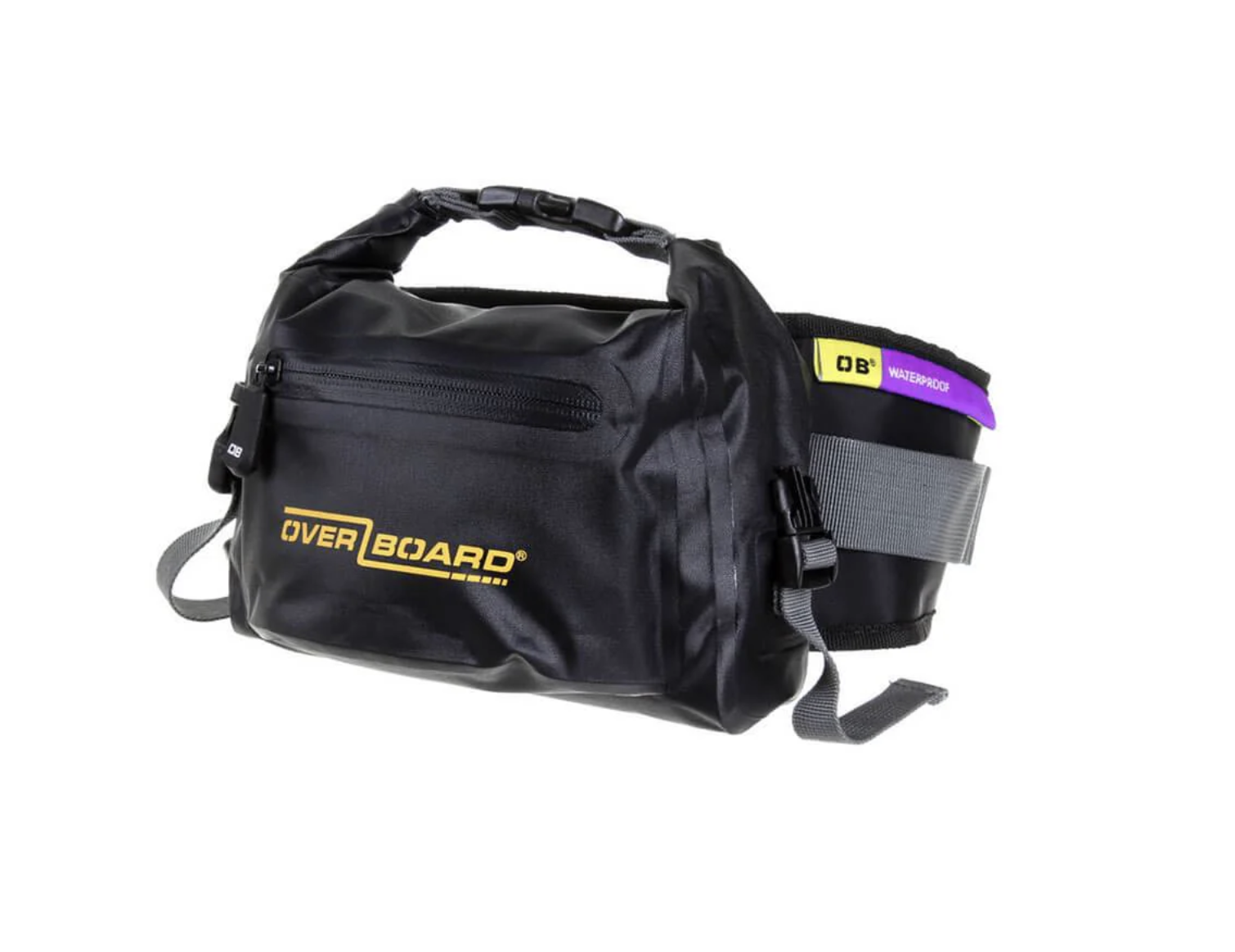 OverBoard 2 Litre Pro Light Waist Pack Waterproof Bag Water Sports Outdoors OB1049 - Black