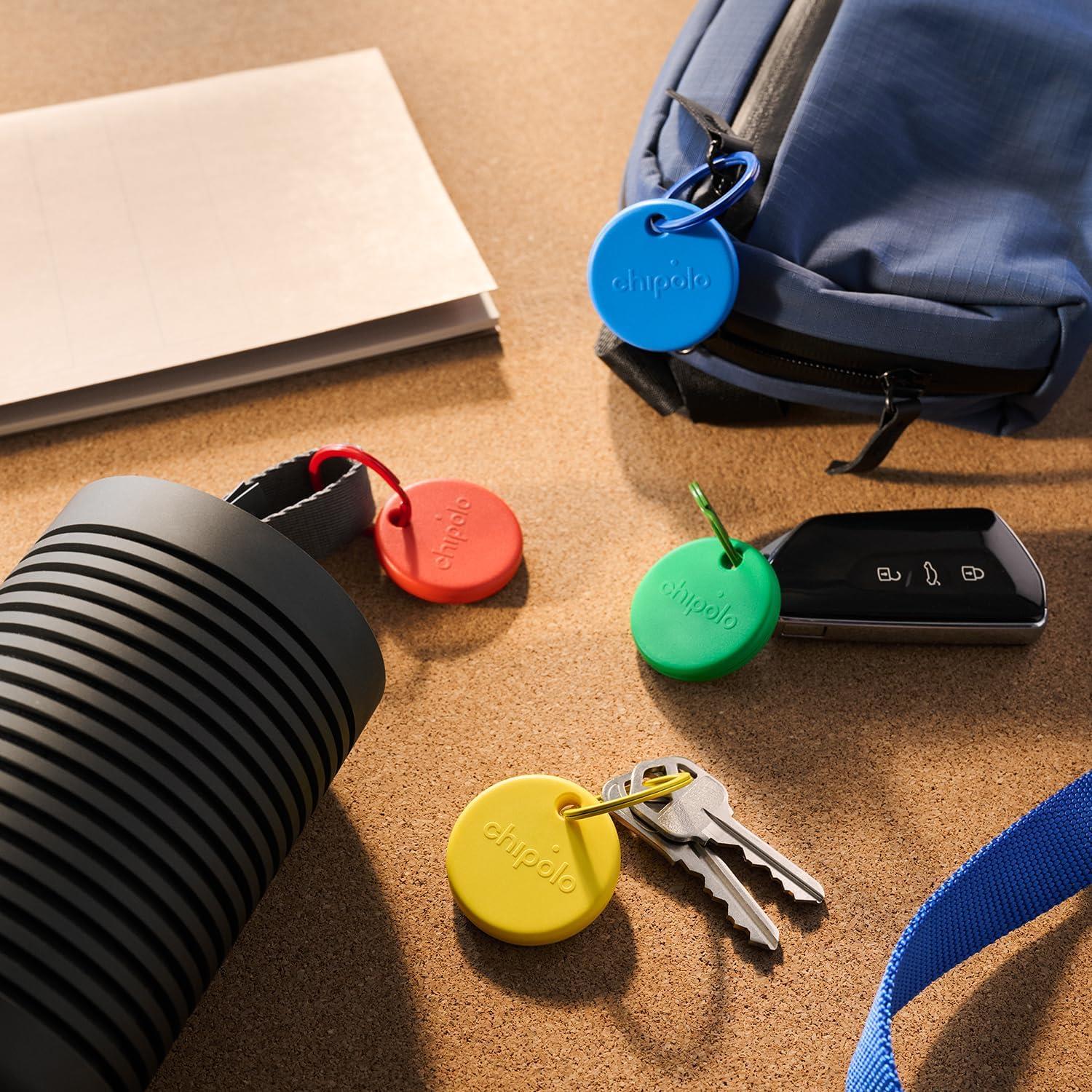 Chipolo POP Finder Location Tracker For Find My Device Pack Of 4 Yellow Green