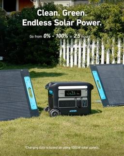 Anker SOLIX F2000 Portable Power Station Powerbank & PS400 Solar Panel