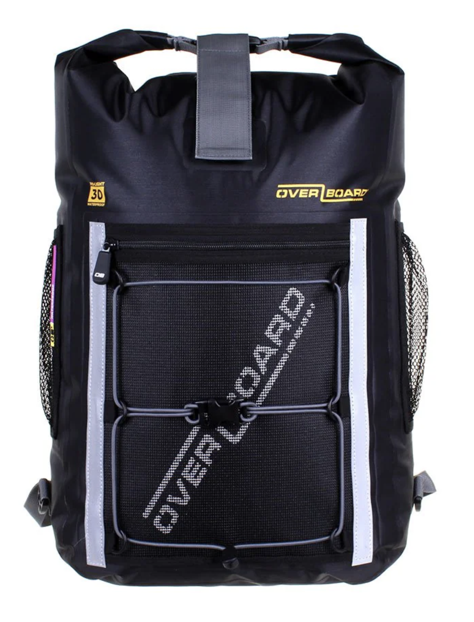 OverBoard 30 Litre Pro Light Backpack Waterproof Bag Water Sports Outdoors OB1136 - Black