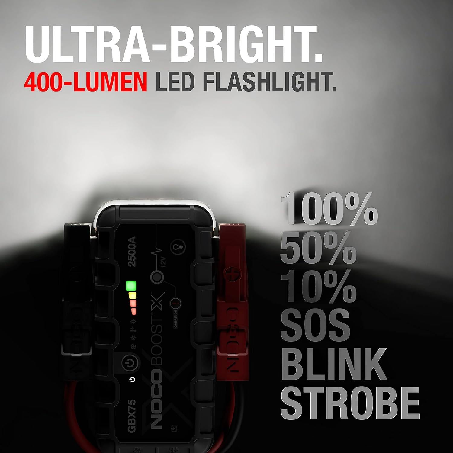 NOCO Boost X GBX75 2500A UltraSafe Car Jump Starter Power Pack Battery Booster