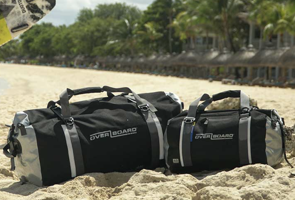 OverBoard 40 Litre Classic Duffel Bag Waterproof Bag Water Sports Outdoors OB1150 - Black
