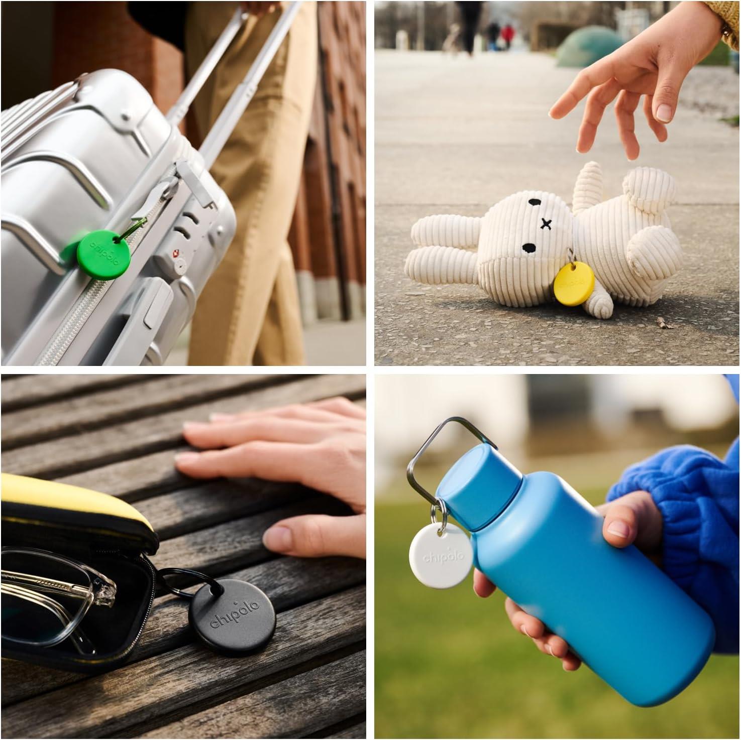 Chipolo POP Finder Location Tracker For Find My Device Pack Of 4 Yellow Green