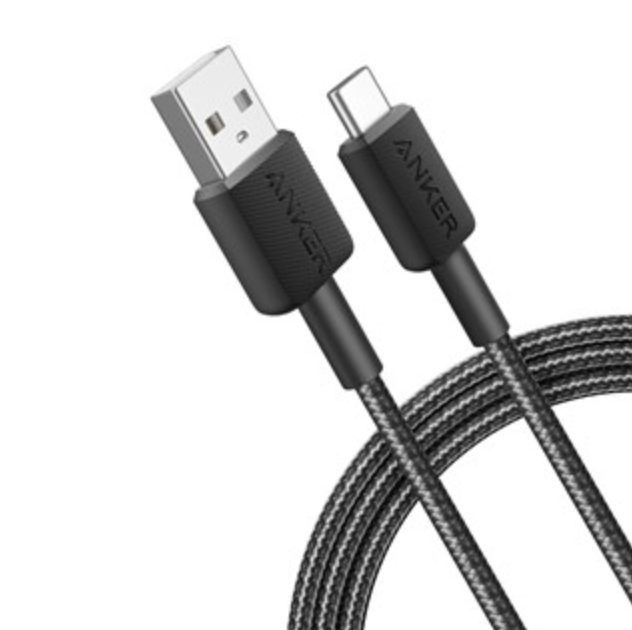 Anker 322 USB-C to USB-C Cable High Speed Charging 3FT Braided Black - A81F5H11