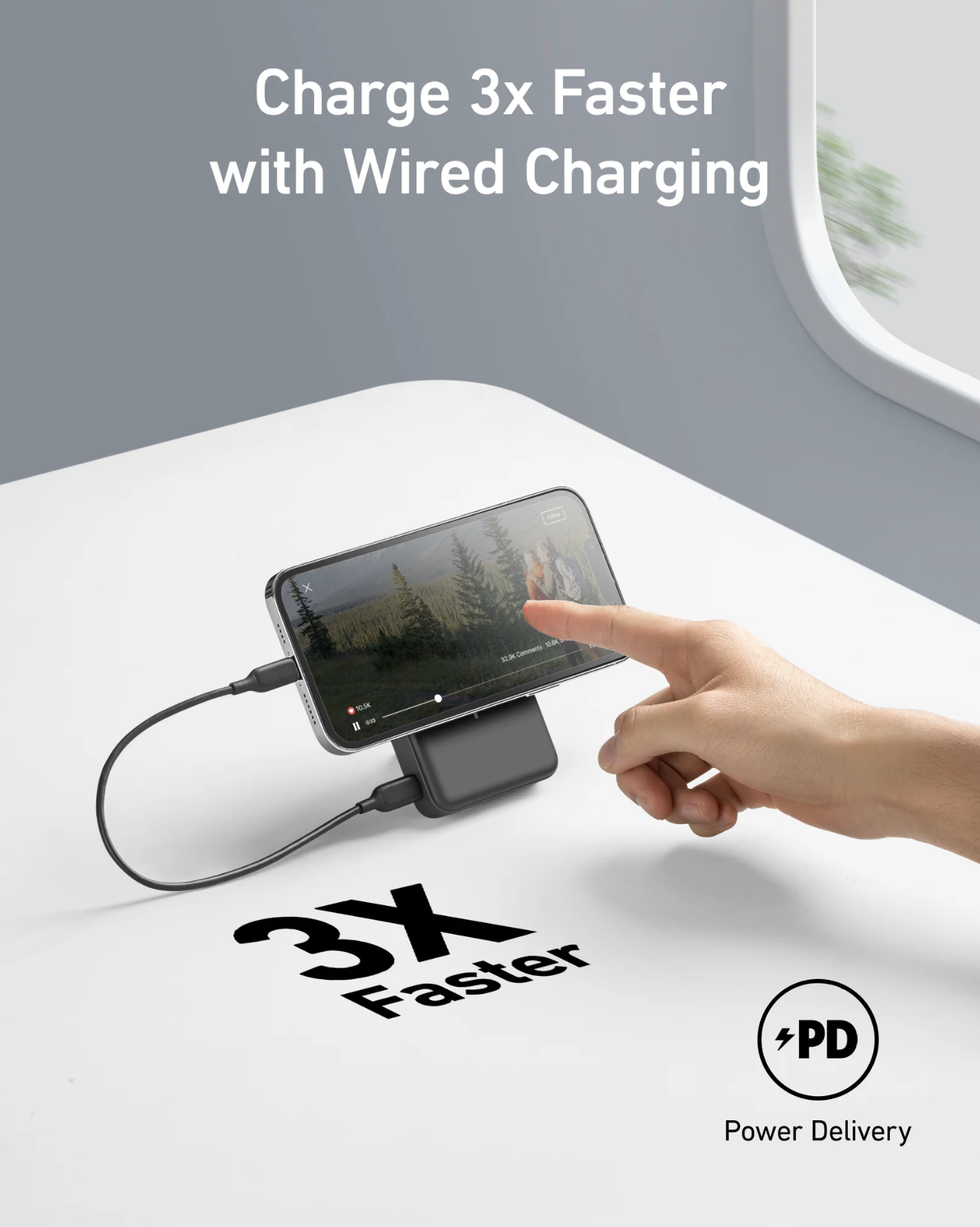Anker 633 MagGo 10K mAh Magnetic Power Bank Wireless & USB C Charging - A1654G11