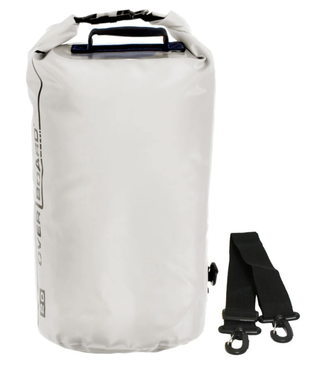 OverBoard 20 Litre Dry Tube Waterproof Bag Water Sports Outdoors OB1005 - White