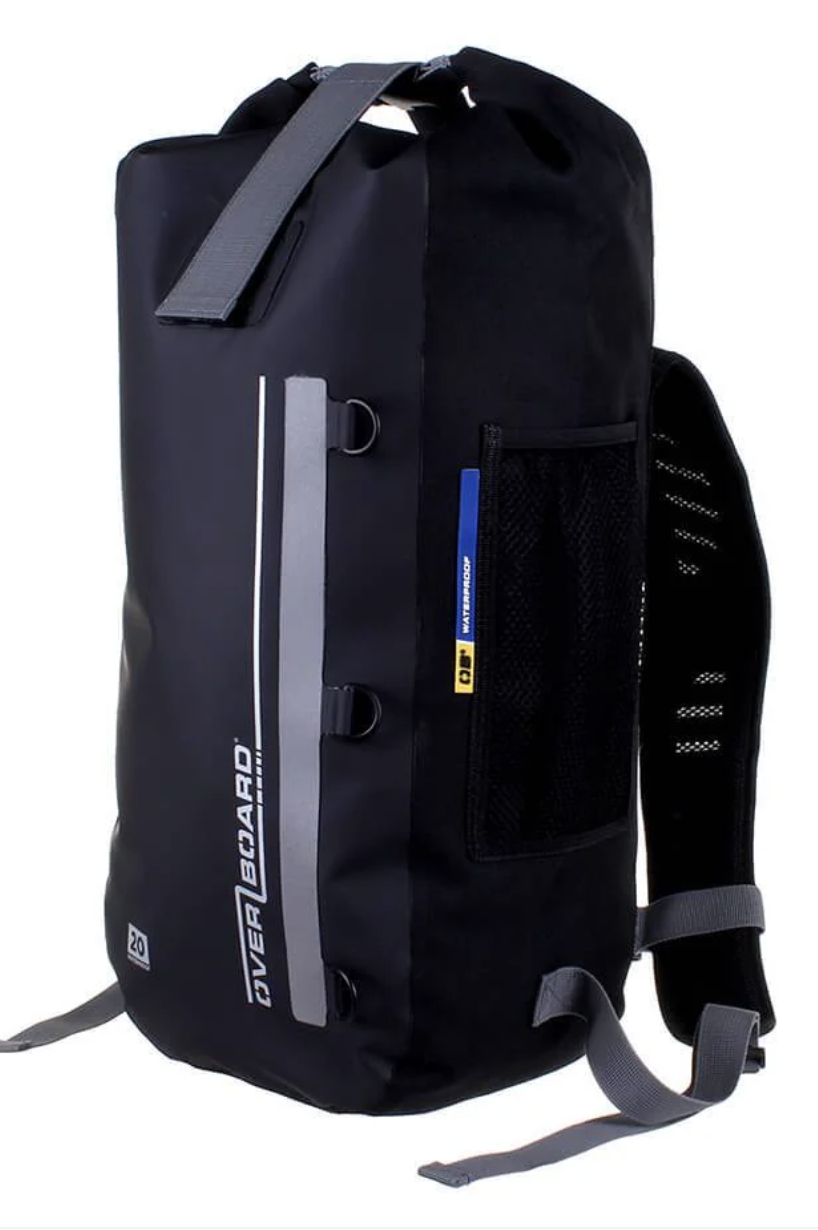 OverBoard 20 Litre Classic Backpack Waterproof Bag Water Sports Outdoors OB1141 - Black