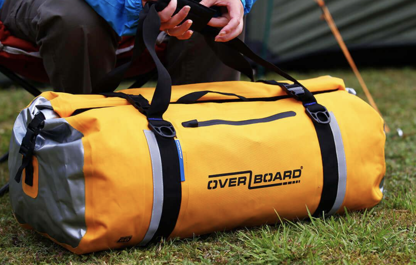OverBoard 60 Litre Classic Duffel Bag Waterproof Bag Water Sports Outdoors OB1150 - Yellow