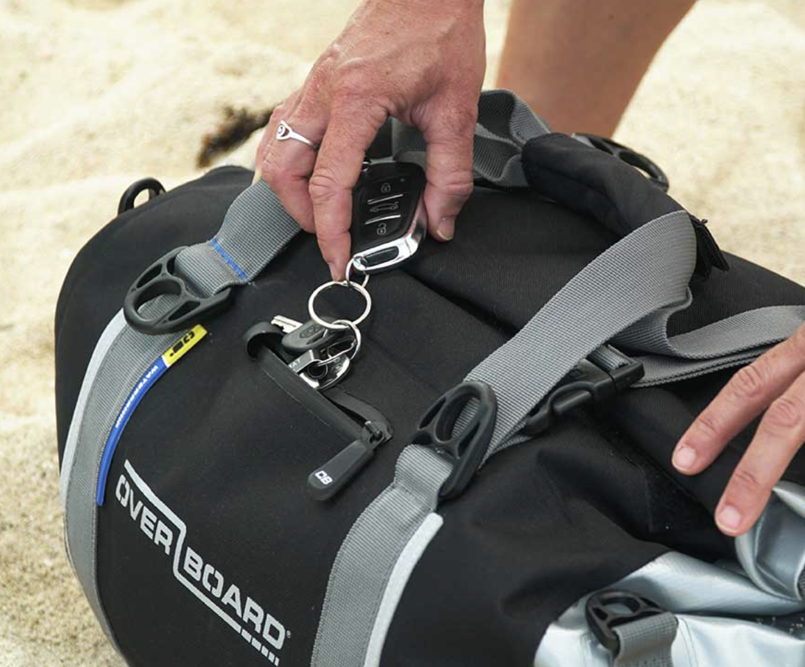 OverBoard 60 Litre Classic Duffel Bag Waterproof Bag Water Sports Outdoors OB1150 - Black