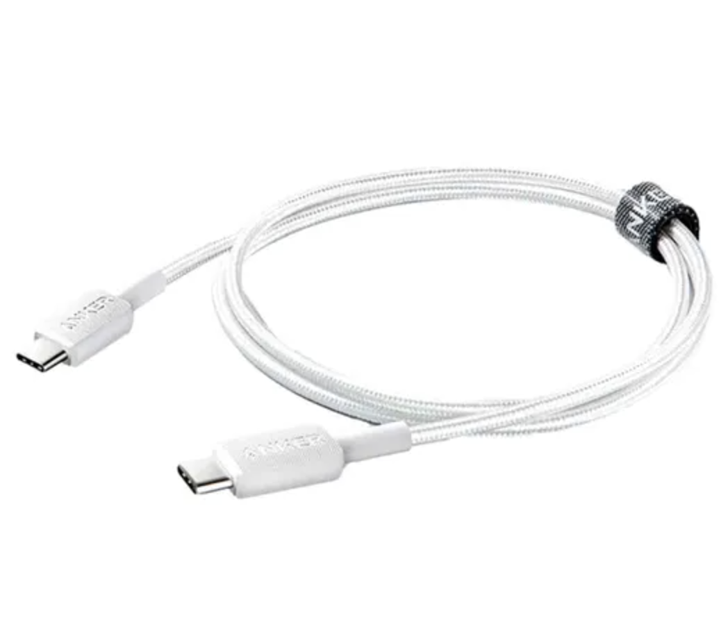 Anker 322 USB-A to USB-C Braided Fast Charging Cable 1.8M 45W White - A81H6G21