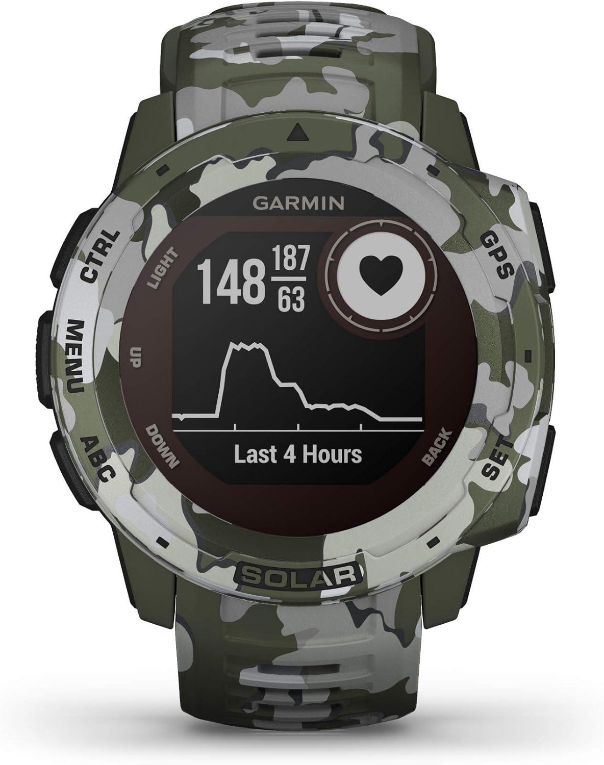 Garmin Instinct Solar Sports Watch Rugged GPS HRM Camo Edition Lichen Refurbished
