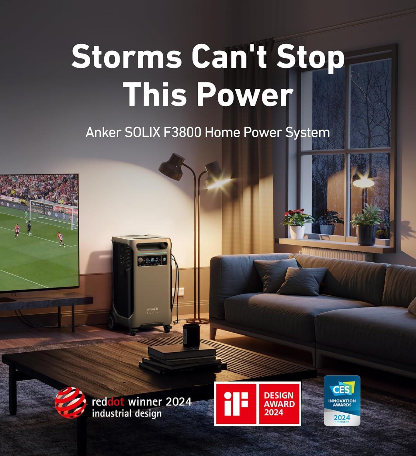 Anker SOLIX F3800 Portable Power Station Battery 6000w 3840Wh Home Back Up