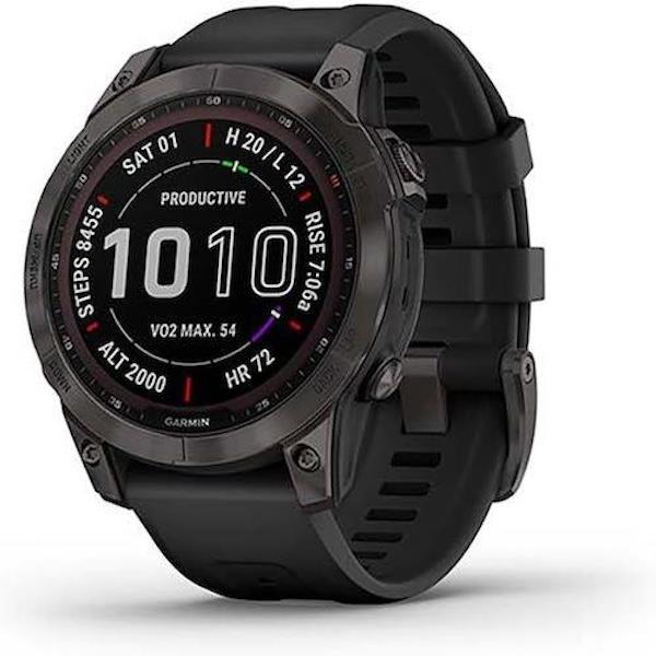 Garmin Fenix 7 Sapphire Solar GPS Sports Watch Carbon DLC Black Refurbished