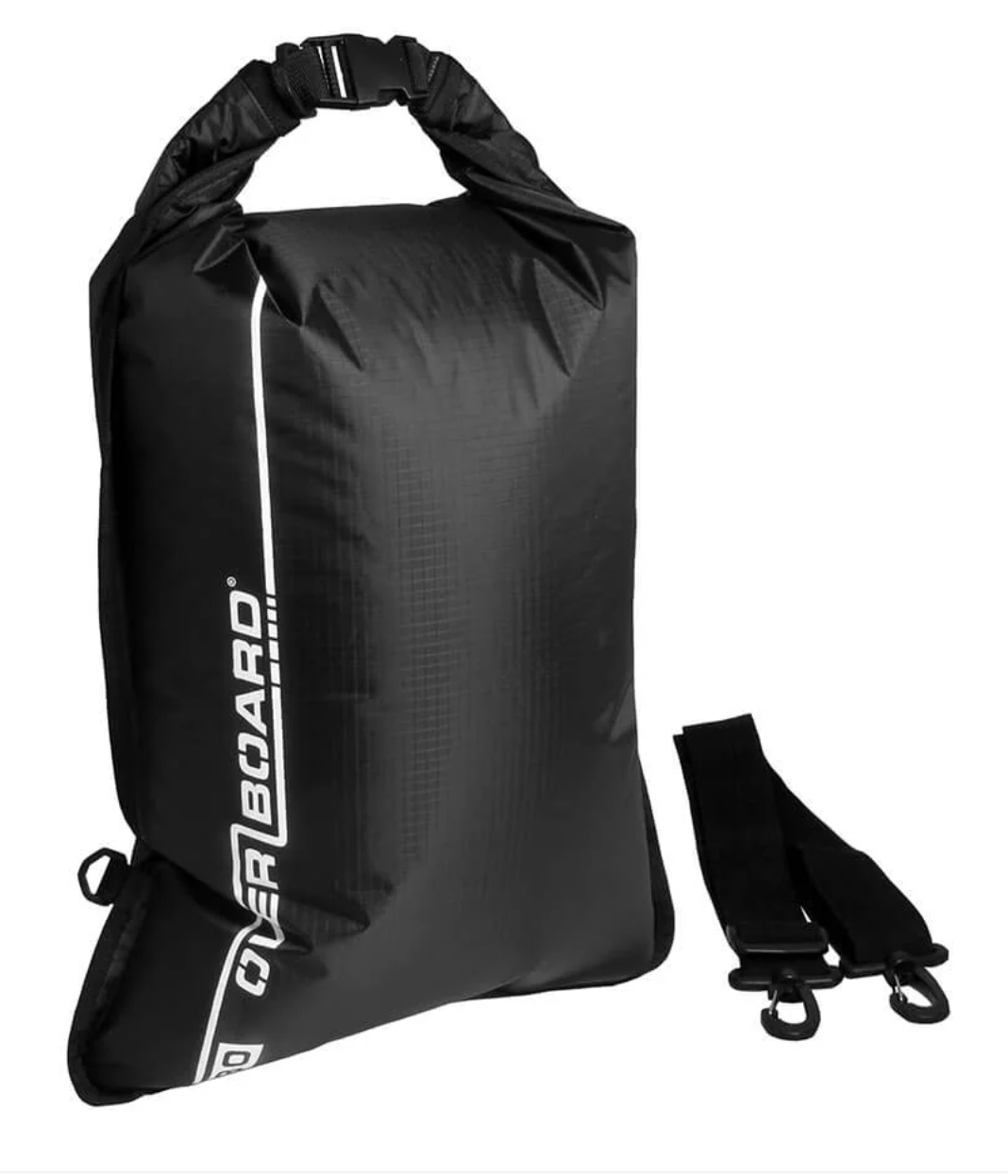 OverBoard 30 Litre Dry Flat Waterproof Bag Water Sports Outdoors OB1026 - Black