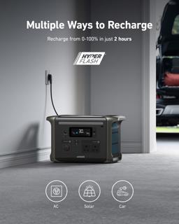 Anker SOLIX F1500 Portable Power Station Battery 1536Wh with 9 Ports 1800w