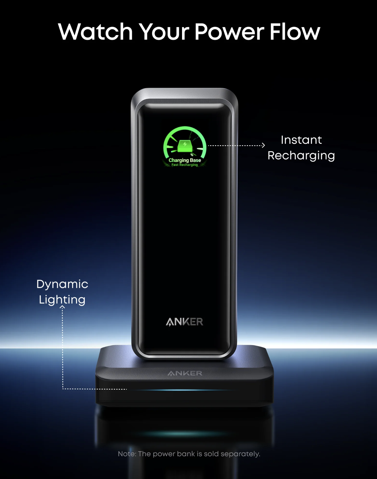 Anker Prime Ultra Fast Charging Base 150W with 3 Charging Ports Black - A1903V11