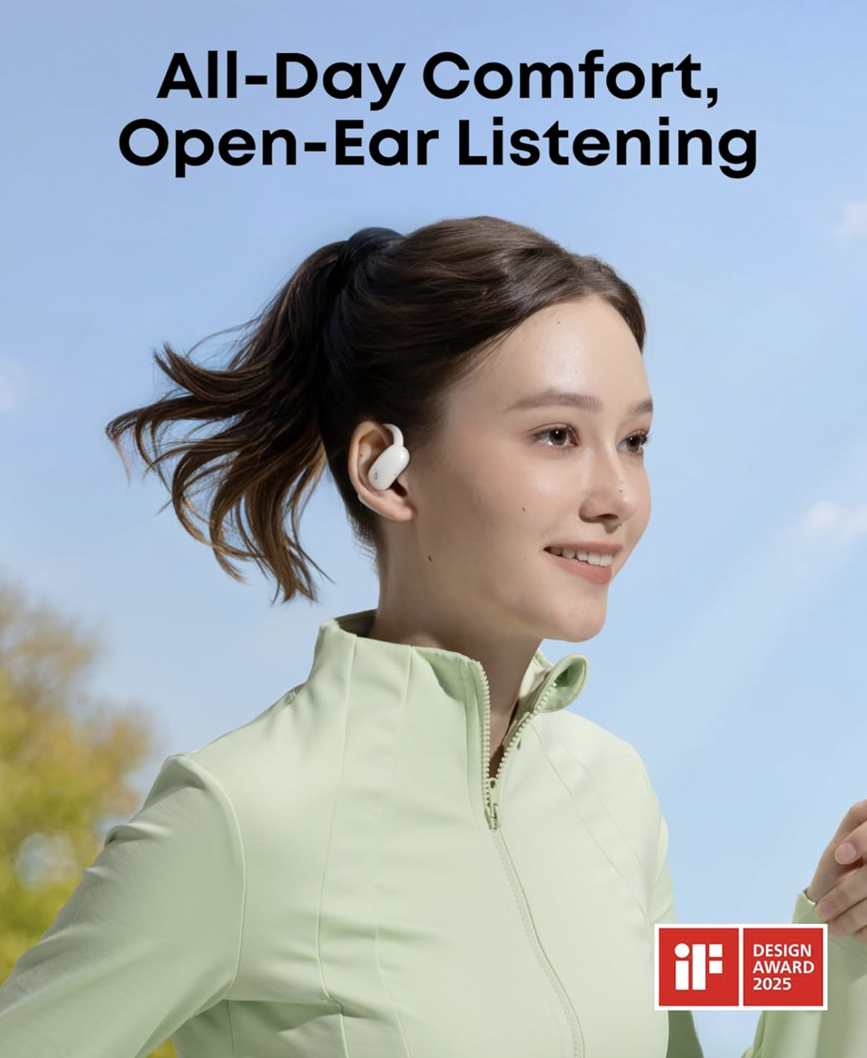 Anker Soundcore Aerofit 2 Open-Ear Headphones with Voice Controlled Personal AI Assistant White - A3874G22