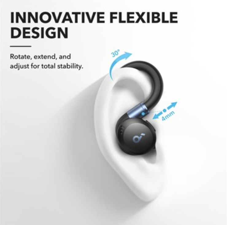 Soundcore Sport X20 Wireless Bluetooth Noise-Cancelling Earbuds with SweatGuard Technology Black - A3968G11