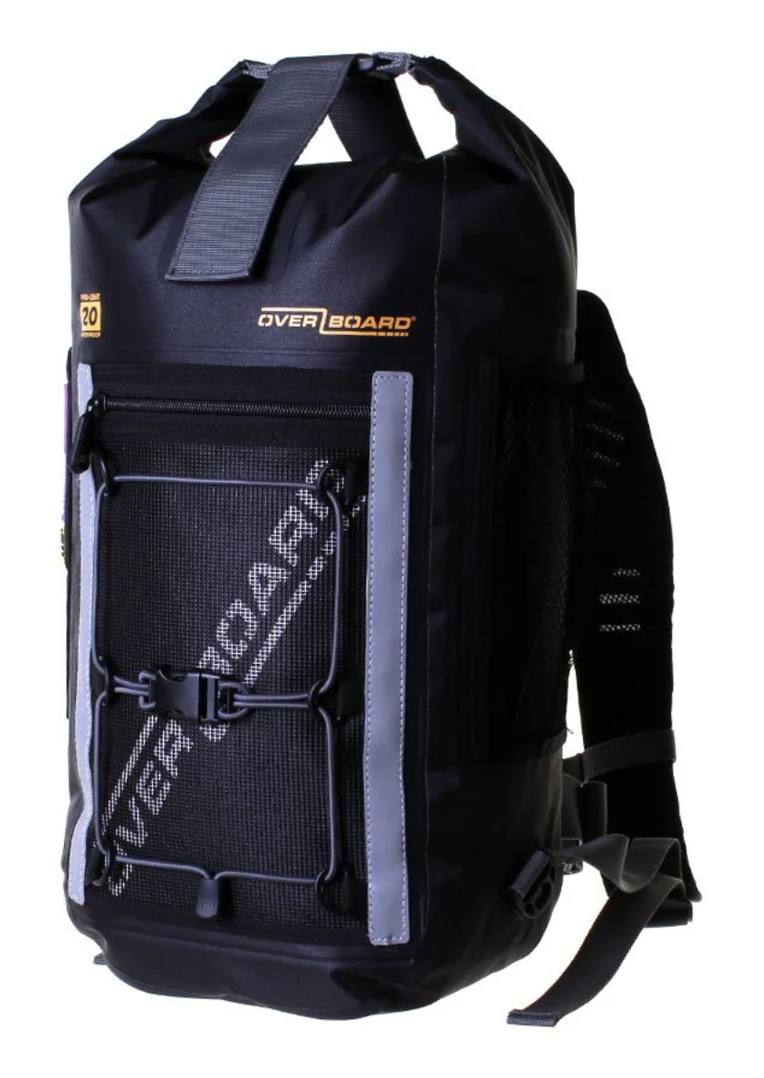 OverBoard 20 Litre Pro Light Backpack Waterproof Bag Water Sports Outdoors OB1135 - Black