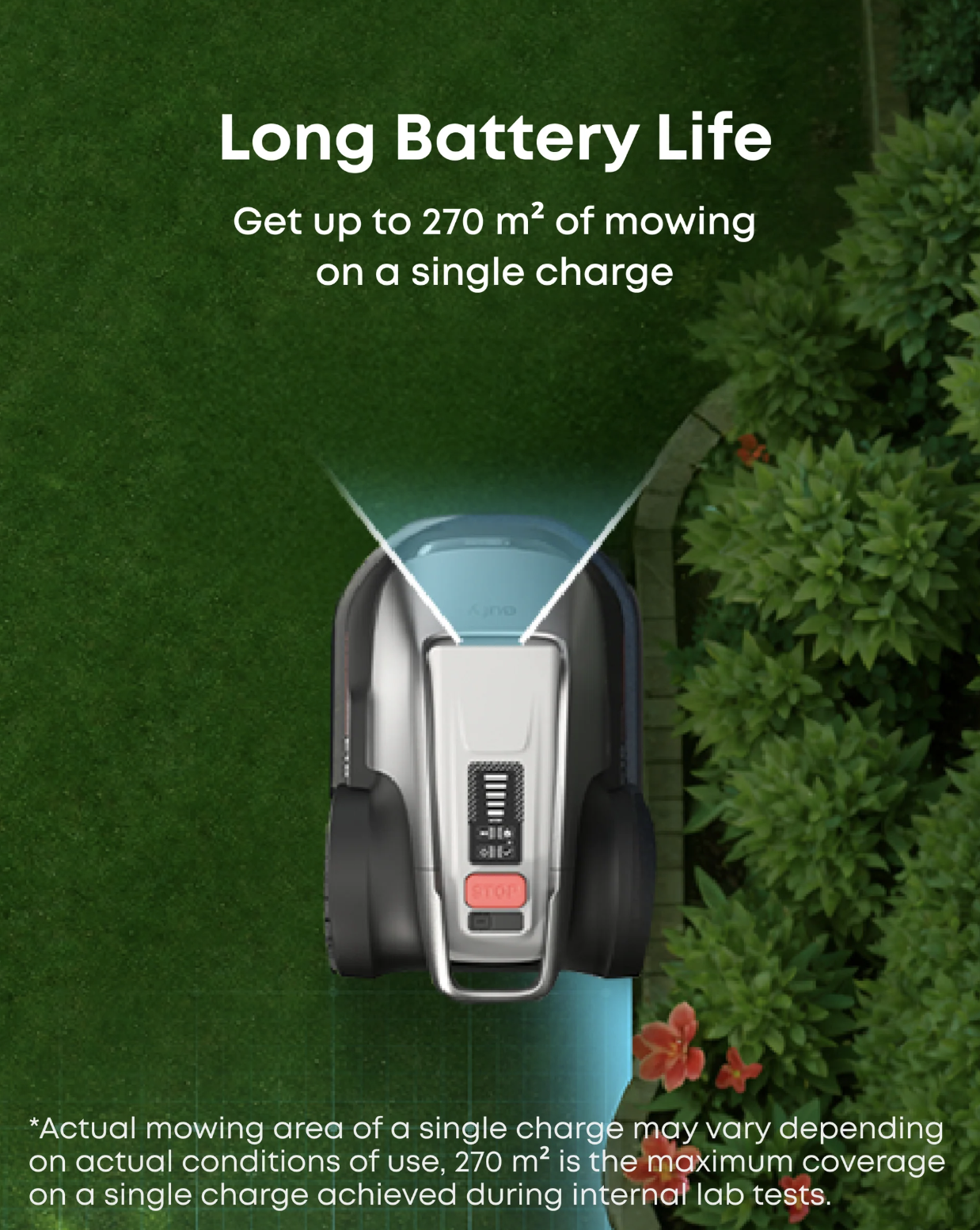 Eufy E18 Robot Cordless Lawn Mower with Hands-Free Auto-Mapping Grey - T28012A1
