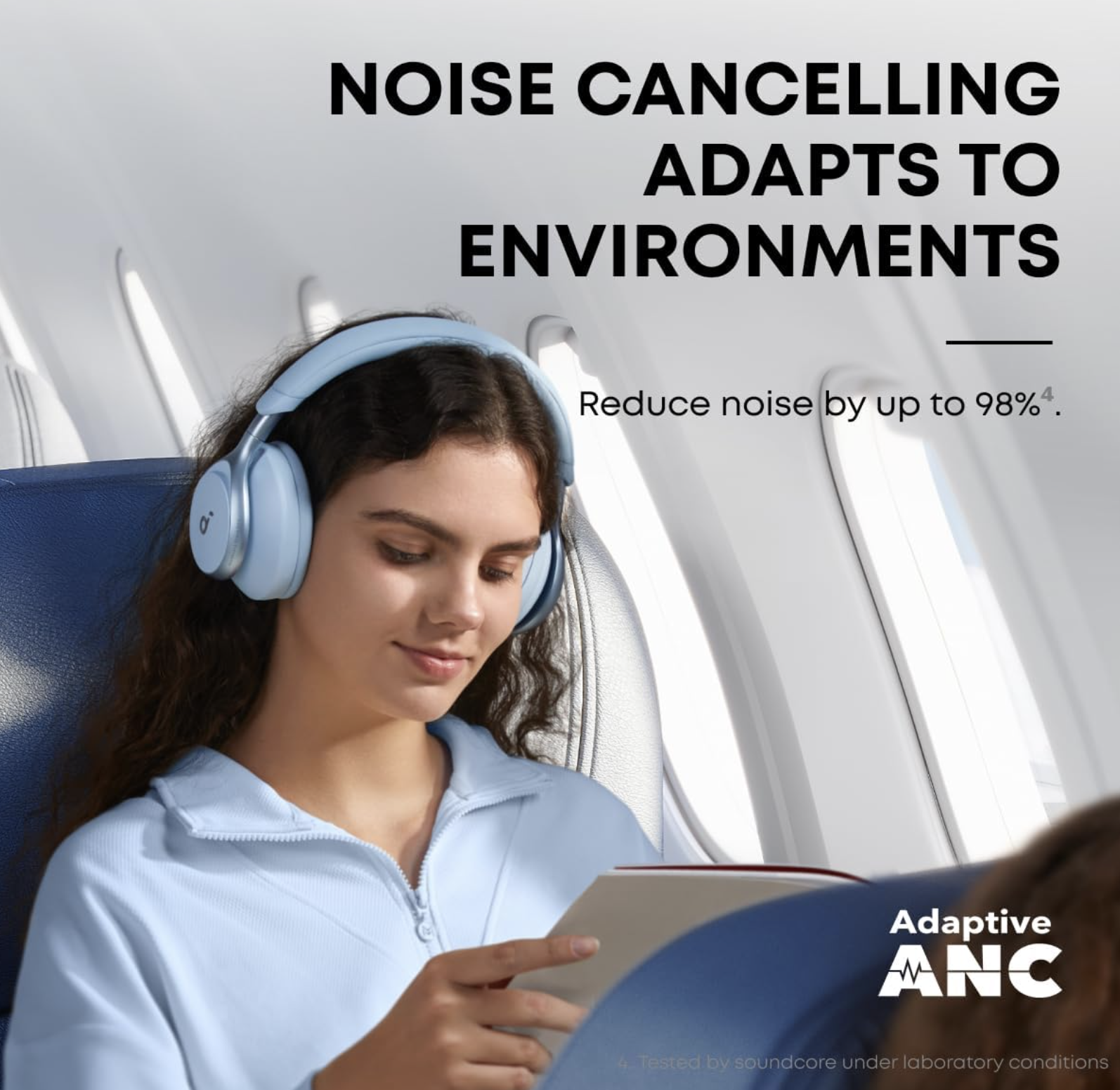 Anker Soundcore Space One Noise Cancelling Headphones Wireless Blue - A3035G31