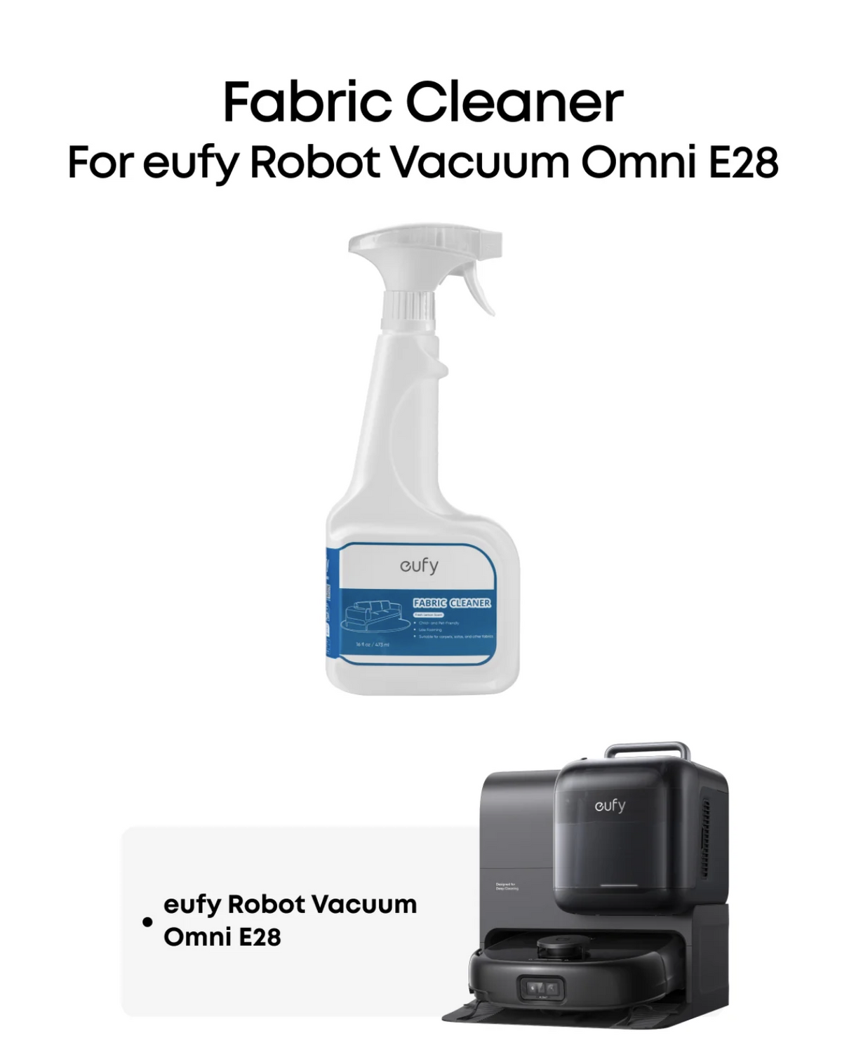 Eufy Omni E28 High-Performance Fabric Cleaning Solution Ready to Use - T290PG20
