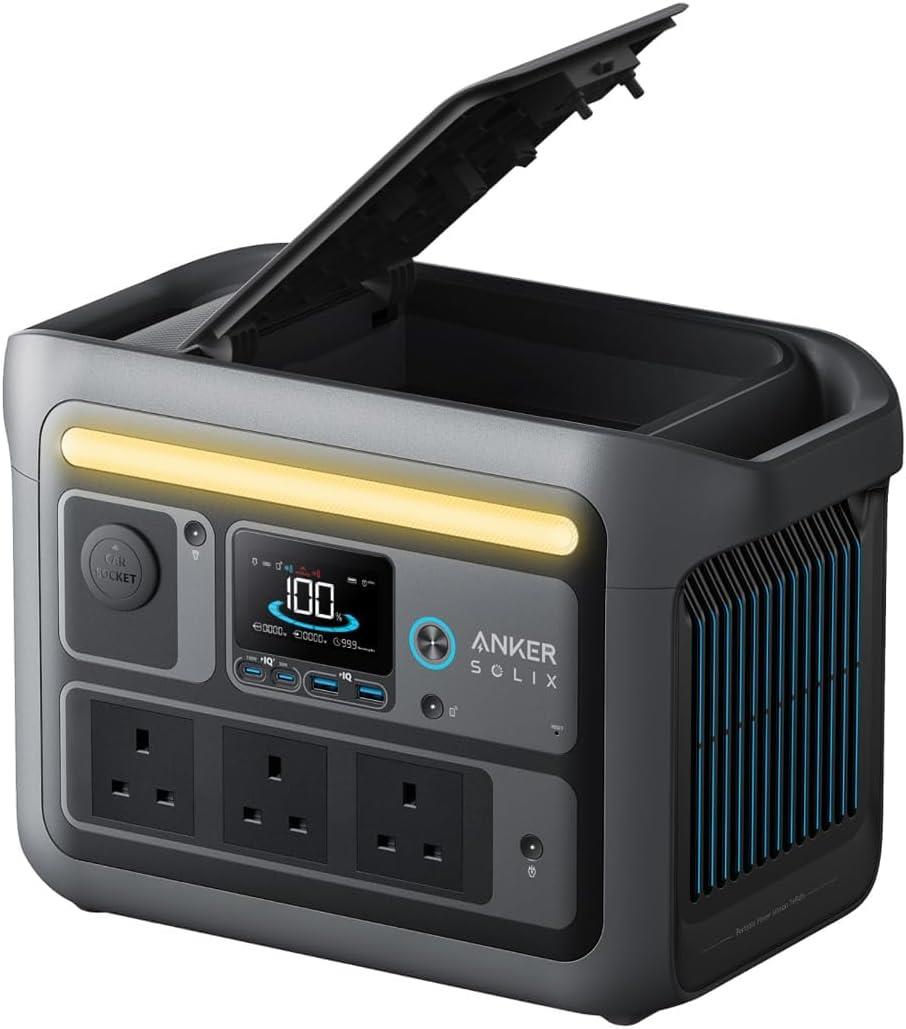 Anker SOLIX C800 Plus Portable Battery Power Station with PS100 Solar Panel