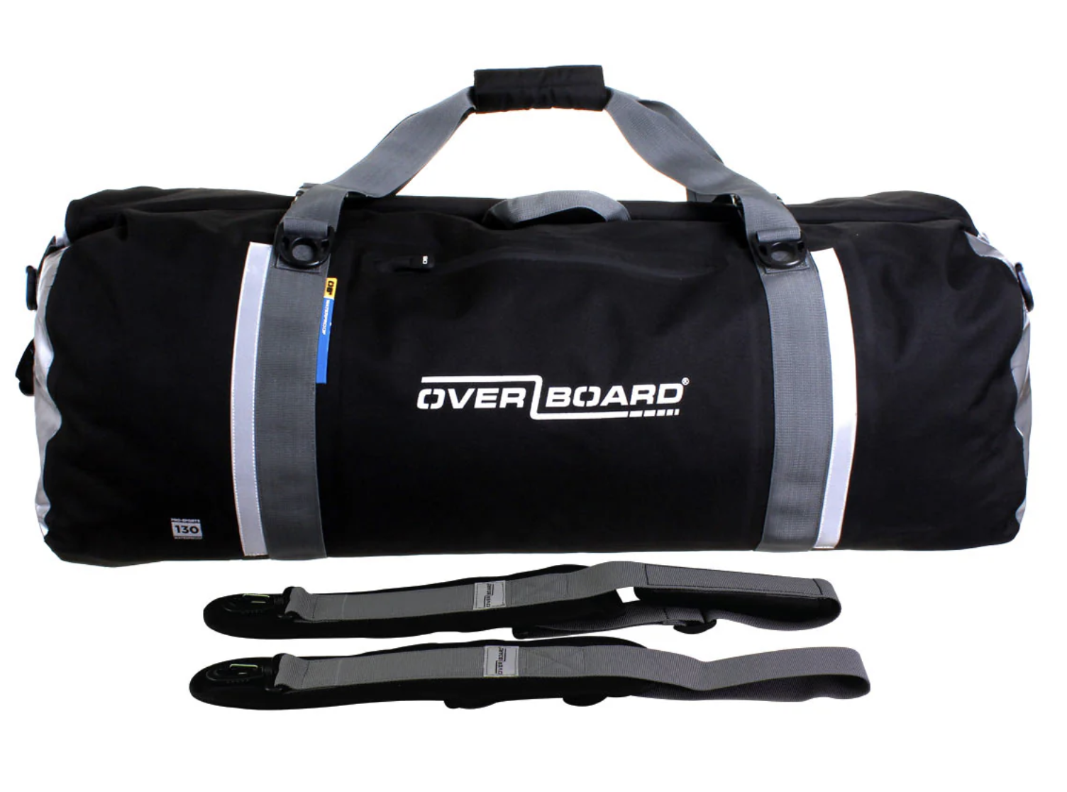 OverBoard 130 Litre Classic Duffel Bag Waterproof Bag Water Sports Outdoors OB1152 - Black