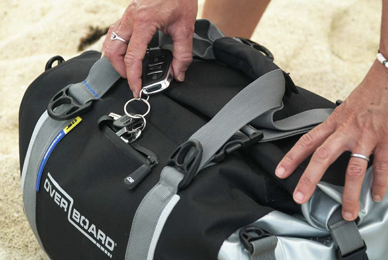 OverBoard 130 Litre Classic Duffel Bag Waterproof Bag Water Sports Outdoors OB1152 - Black