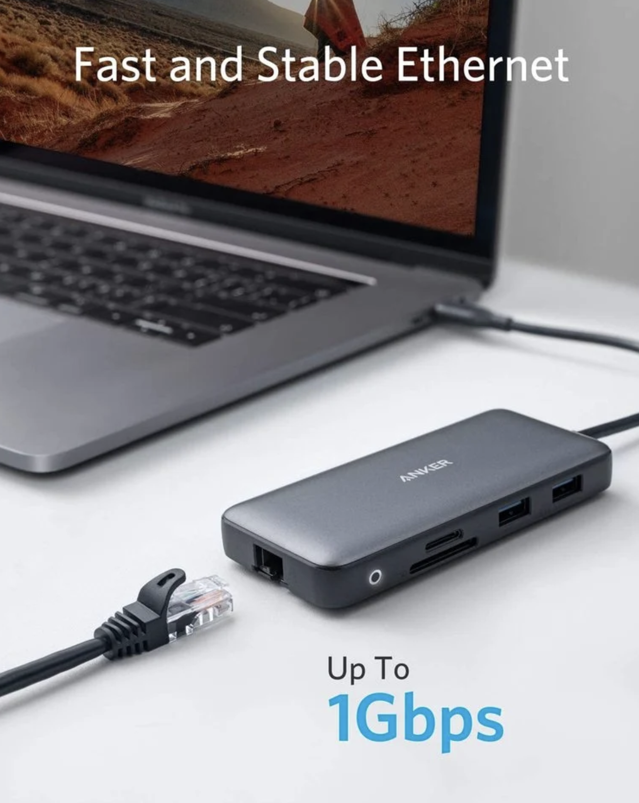 Anker 553 PowerExpand 8-in-1 USB-C Media Hub with Dual HDMI Display Black - A83800A1