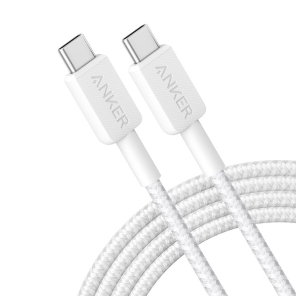 Anker USB-A to USB-C Braided Super Fast Charging Cable 1.8M 45W White - A81H6H21