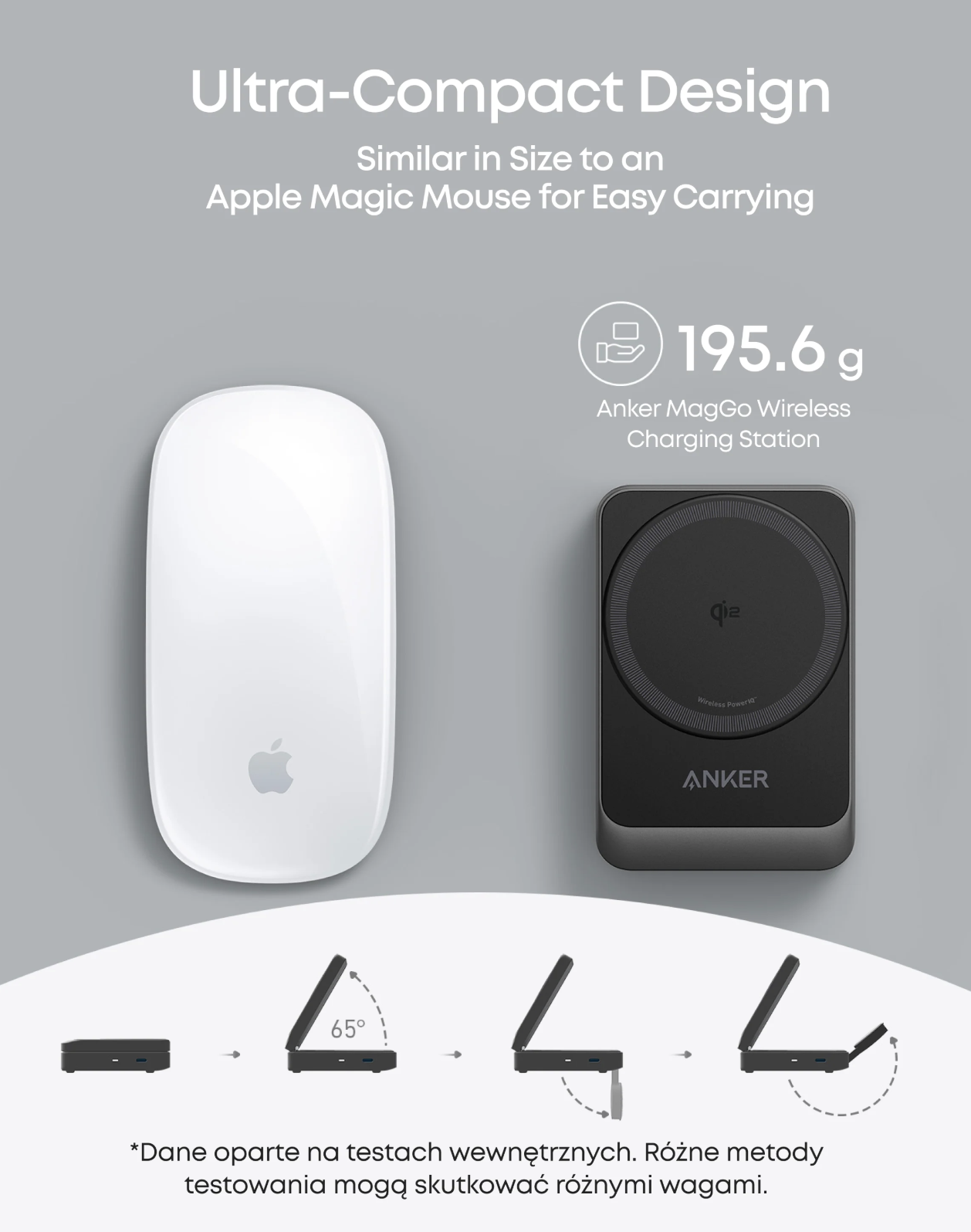 Anker MagGo 3-in-1 Q12 Wireless Ultra Fast Charging Station 15W Foldable Black - B2557212