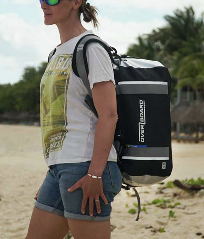 OverBoard 40 Litre Classic Duffel Bag Waterproof Bag Water Sports Outdoors OB1150 - Black