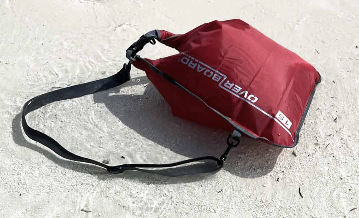 OverBoard 15 Litre Dry Flat Waterproof Bag Water Sports Outdoors OB1004 - Red
