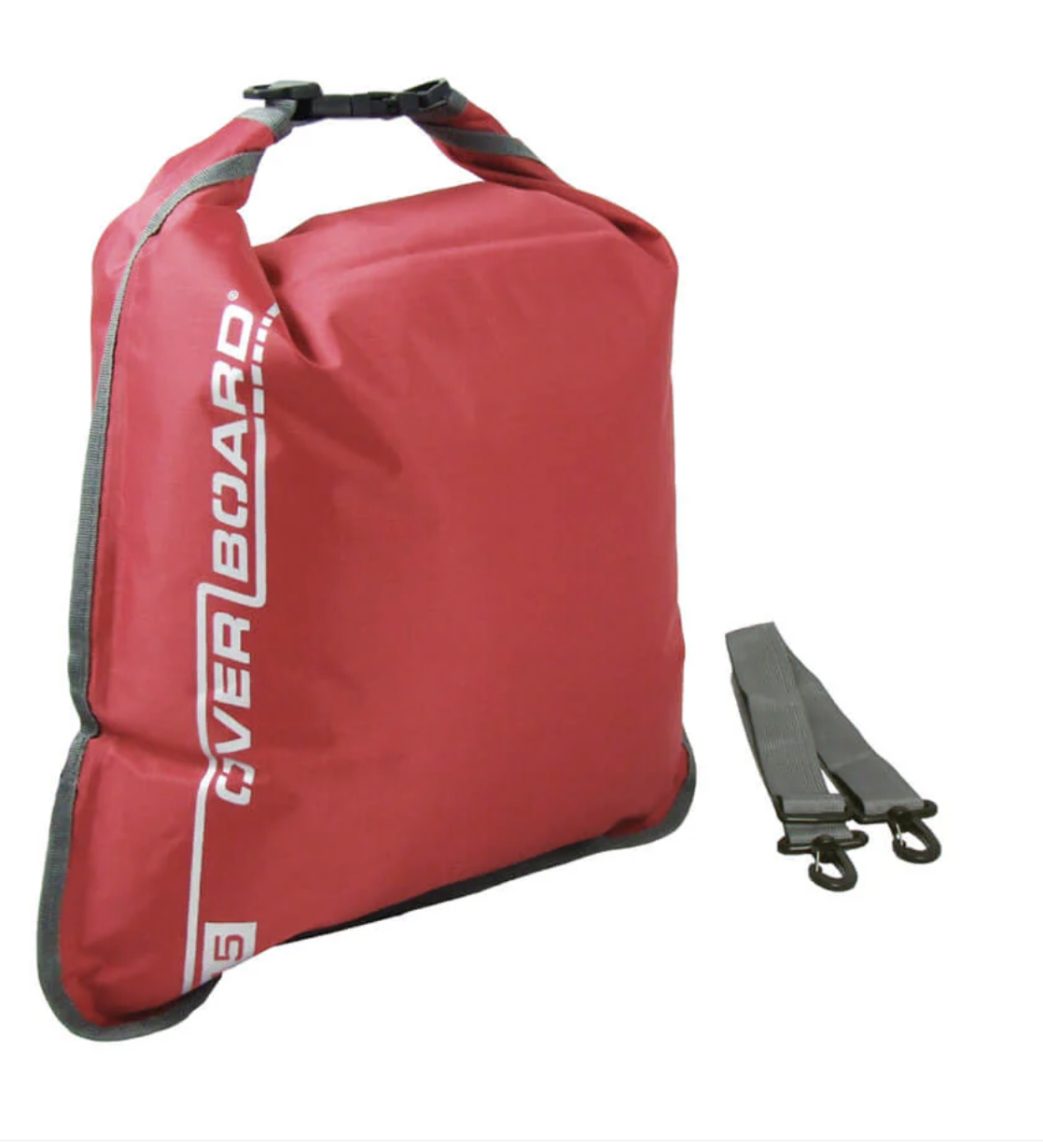 OverBoard 15 Litre Dry Flat Waterproof Bag Water Sports Outdoors OB1004 - Red