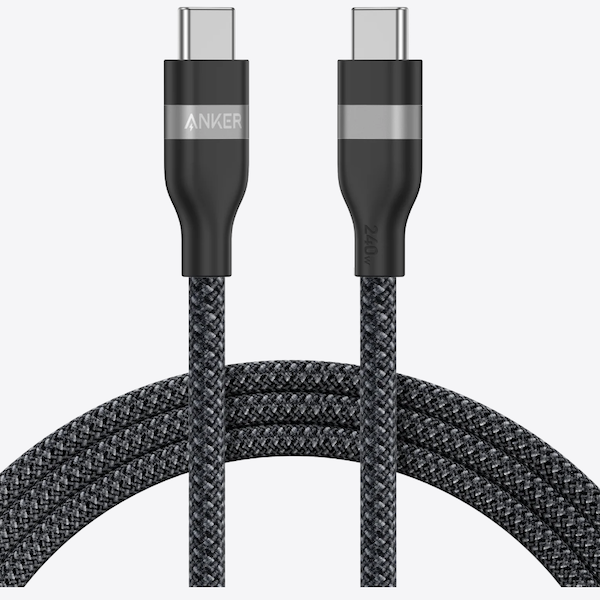 Anker USB-C to USB-C Braided Super Fast Charging Cable 6FT 240W Black - A82E2H12