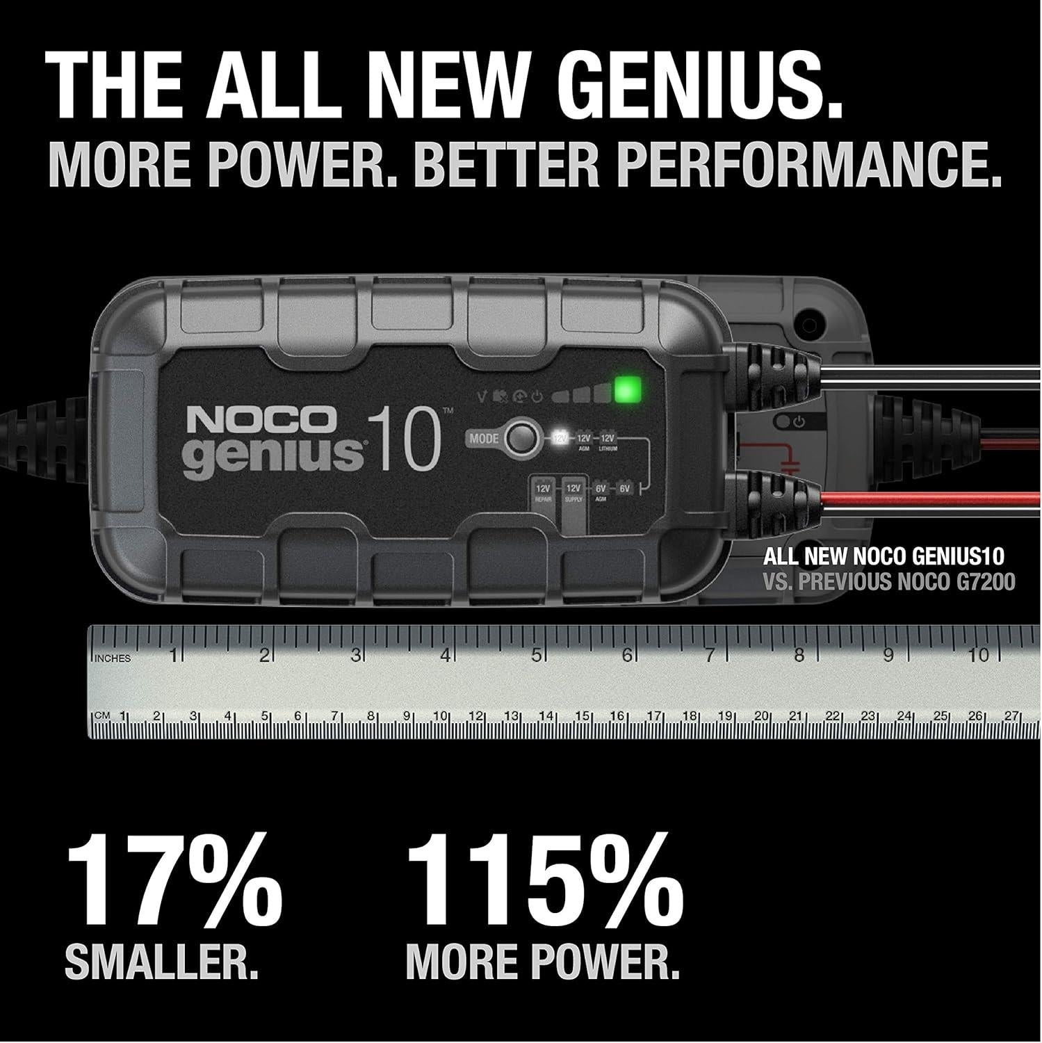NOCO GENIUS10 Smart Battery Charger Trickle Charger & Desulfator