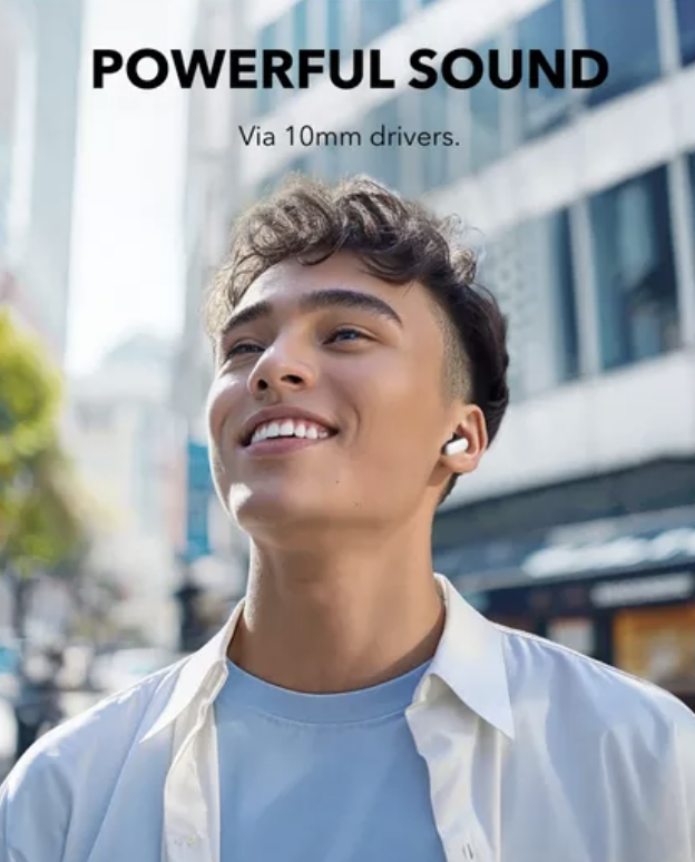 Anker Soundcore R50I Wireless Bluetooth Noise-Cancelling Earbuds IP54 Water Resistant Black - A3959G11