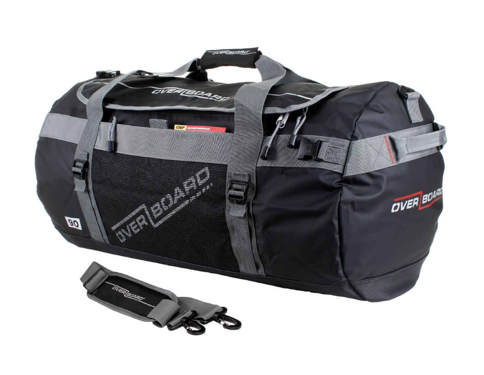 OverBoard 90 Litre Adventure Duffel Bag Waterproof Bag Water Sports Outdoors OB1059 - Black