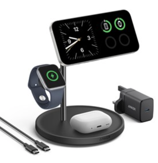 Anker MagGo Q12 Universal USB- C Wireless Fast Charging Stand Foldable 15W Black - B25M3211