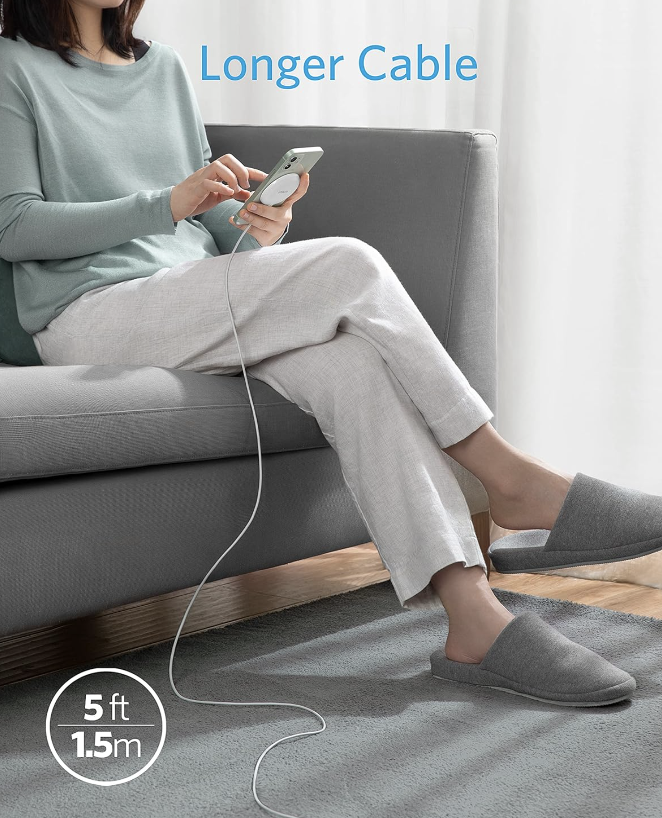 Anker Powerwave Ultra Slim Magnetic Pad Lite Wireless with Safety Suite White - A2567022