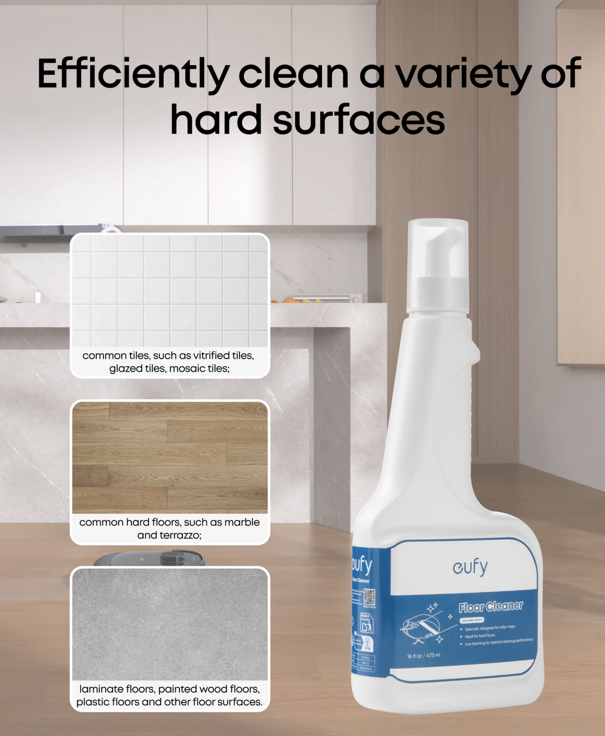 Eufy Omni E28 Robovac Floor Cleaning Solution Ready to Use Compatible with E28/X12 Pro/C28 - T290SA10