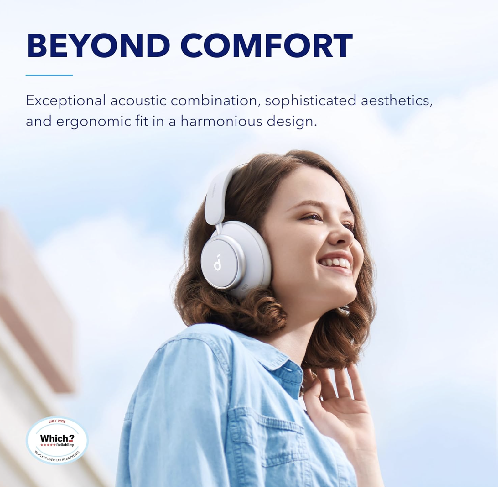 Anker Soundcore Space Q45 Adaptive Noise Cancelling Headphones White - A3040G21