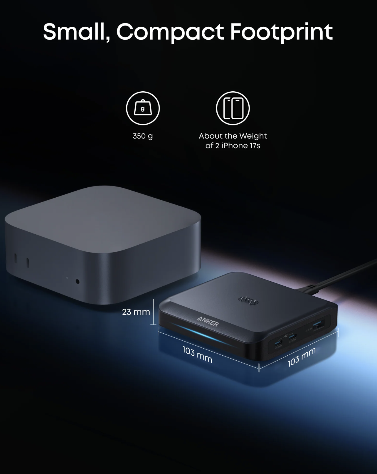 Anker Prime Ultra Fast Charging Base 150W with 3 Charging Ports Black - A1903V11