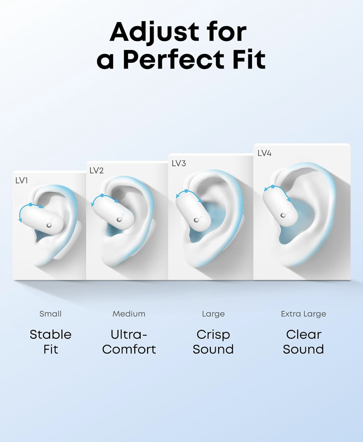 Anker Soundcore Aerofit 2 Open-Ear Headphones with Voice Controlled Personal AI Assistant White - A3874G22
