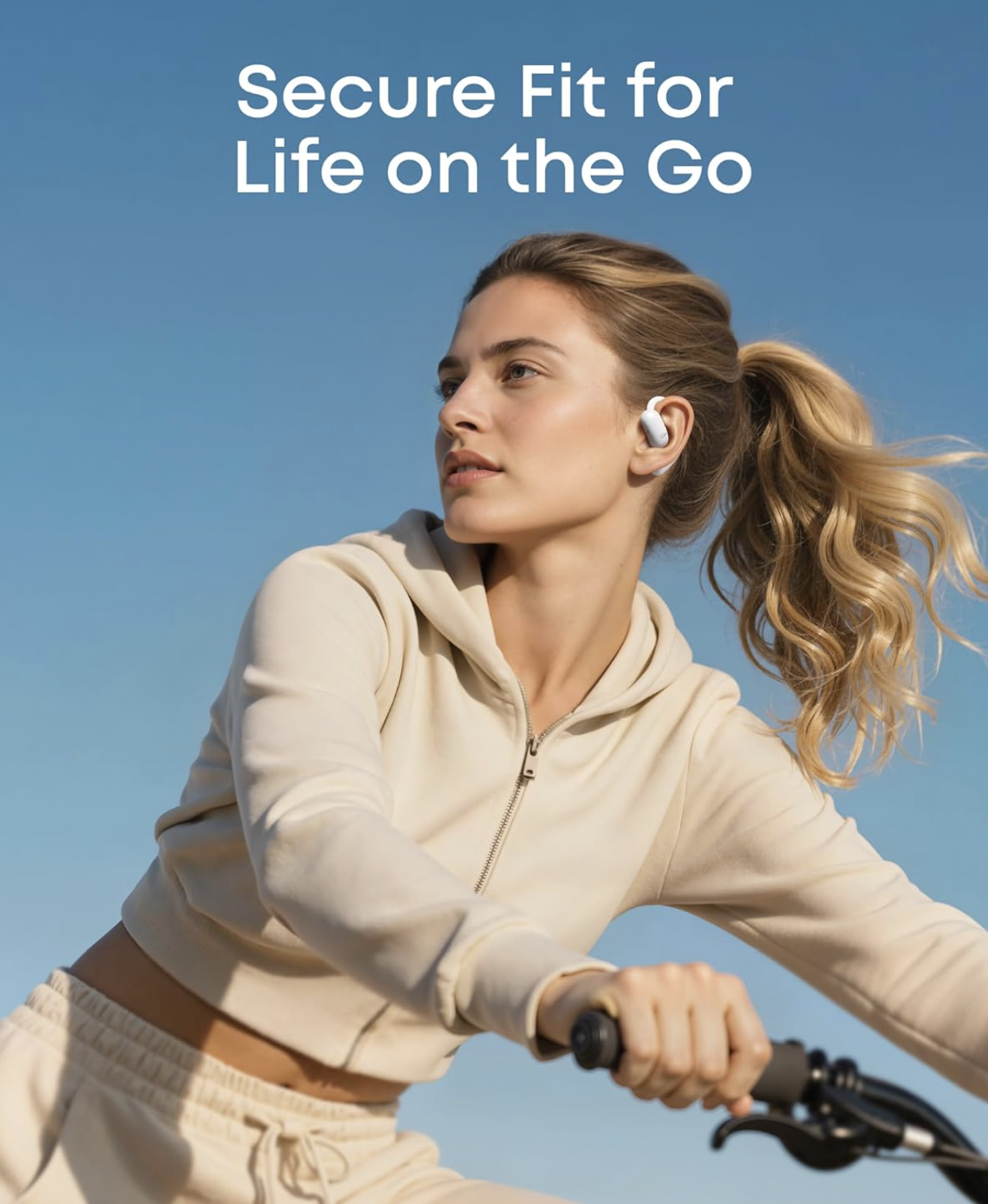 Anker Soundcore Aerofit 2 Open-Ear Headphones with Voice Controlled Personal AI Assistant White - A3874G22