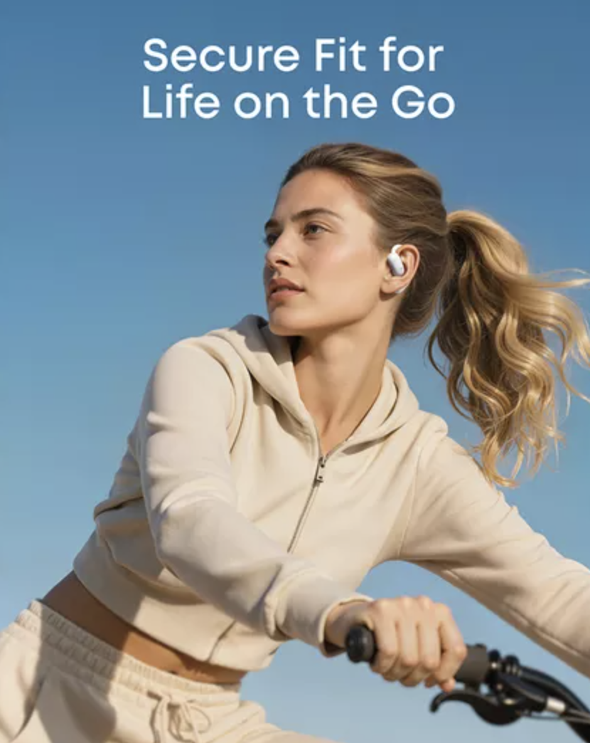 Anker Soundcore Aerofit 2 Adjustable Open-Ear Headphones with Instant AI Translation White - A3874G21