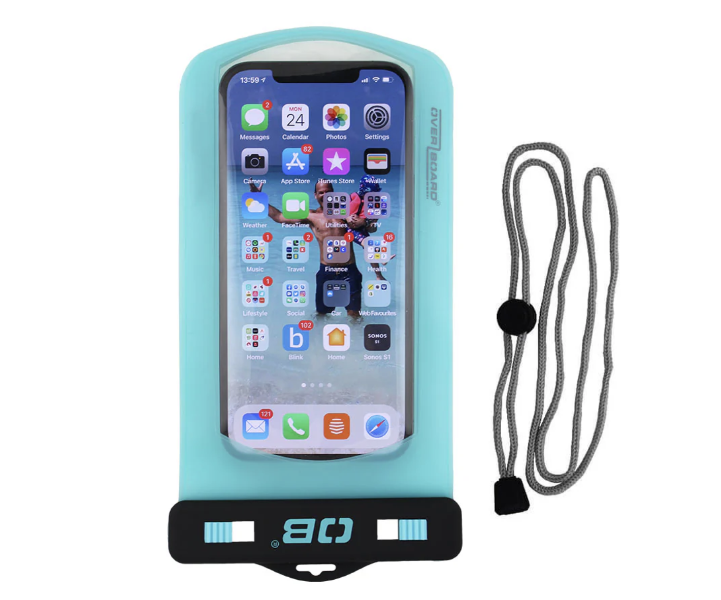 OverBoard Large Phone Case Pouch Bag Water Sports Outdoors OB1106 - Aqua