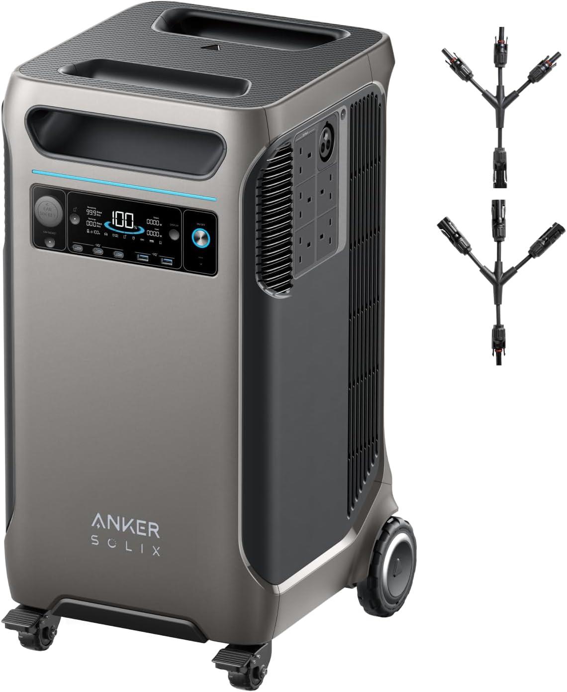 Anker SOLIX F3800 Portable Power Station with BP3800 Expansion Battery 7680Wh