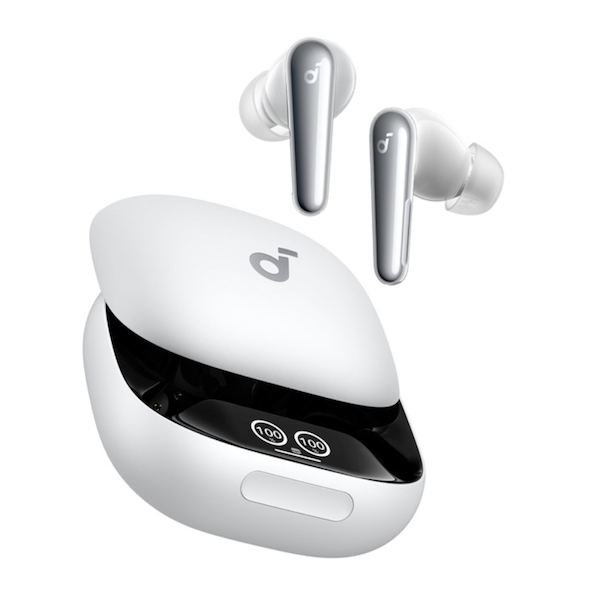 Anker Soundcore Liberty 4 Pro Noise Cancelling Earbuds with Touch-Bar and DisplayWhite - A3954G21